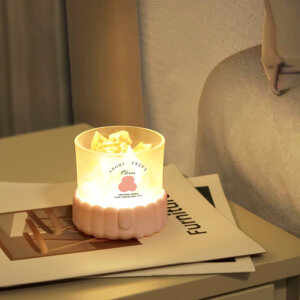 クリスタルアロマエッセンシャルオイルナイトライト -  USB充電式ムードランプ