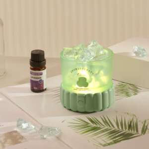 クリスタルアロマエッセンシャルオイルナイトライト -  USB充電式ムードランプ