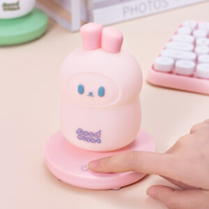 귀여운 토끼 실리콘 야간 조명