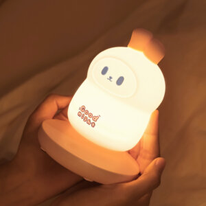 귀여운 토끼 실리콘 야간 조명