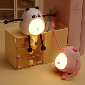 Гибкая рука Панда и Банни светодиодный ночной свет