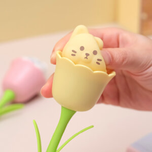 かわいい猫のデザインのフレキシブルフラワーUSB充電式ナイトライト