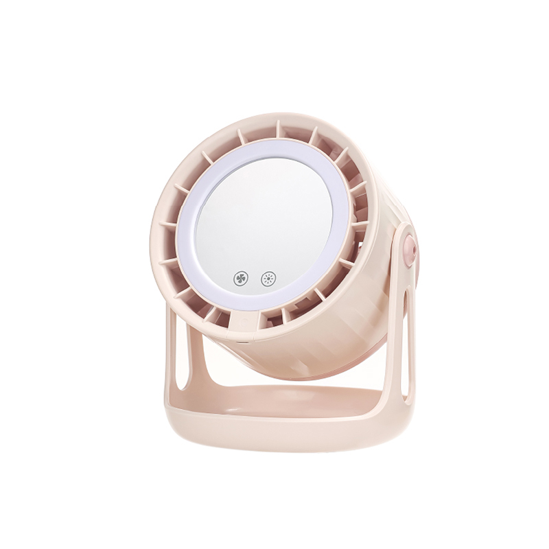Multifunctional-Desktop-Fan-with-Mirror-Touch-LED-Light