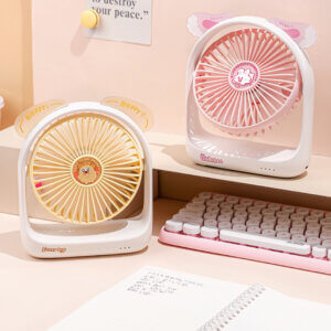 팬더를 테마로 한 미니멀리스트 접이식 선풍기