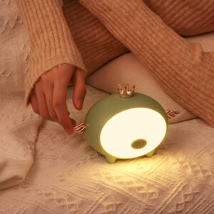 Летающая свинарная светодиодная ночной свет-милая перезаряжаемая сенсорная лампа с крыльями и короной TL-12