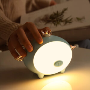 Летающая свинарная светодиодная ночной свет-милая перезаряжаемая сенсорная лампа с крыльями и короной TL-12