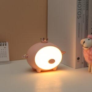 Летающая свинарная светодиодная ночной свет-милая перезаряжаемая сенсорная лампа с крыльями и короной TL-12