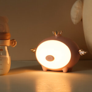 Летающая свинарная светодиодная ночной свет-милая перезаряжаемая сенсорная лампа с крыльями и короной TL-12