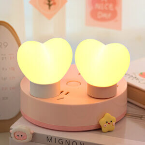 하트 모양 USB 야간 조명 - 플러그 앤 글로우 주변 램프