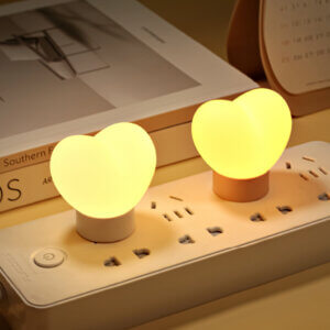 하트 모양 USB 야간 조명 - 플러그 앤 글로우 주변 램프