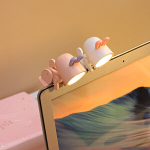 Cahya LED Night Dog Cantik | Lampu kirik sing bisa diisi ulang kirik kanggo kamar & meja bocah