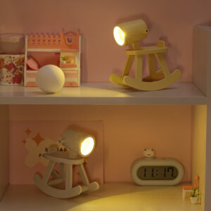 Rocking Chair LED Night Light｜Creative USB Rechargeable Minimalist Lamp