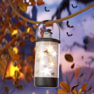 Тыква Хэллоуин Ночной свет со звездной проекцией и праздничными иконами