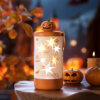 Pumpkin Halloween Night Light con proyección de estrellas e íconos festivos