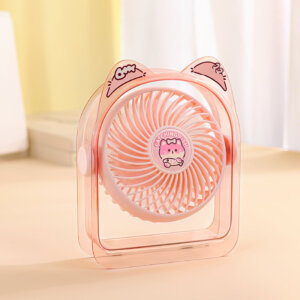 Ventilador de mano de animal lindo con spray de niebla - diseños de panda, cachorro y gatito