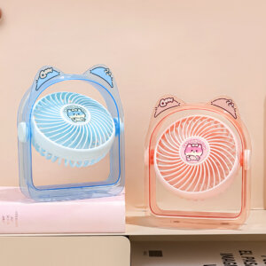 Ventilador de mano de animal lindo con spray de niebla - diseños de panda, cachorro y gatito