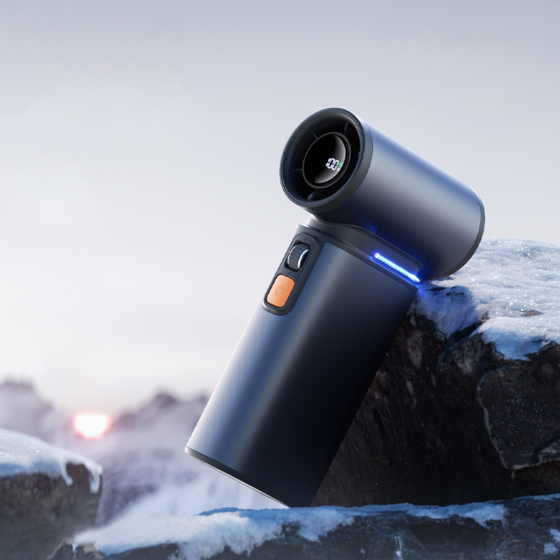 Portable Handheld Cooling Fan with USB-C Charging and LED Light