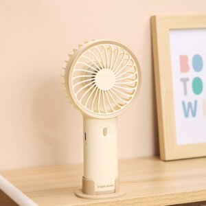 Mini ventilador portátil de mano y de escritorio con diseño en colores pastel
