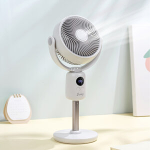 음성 및 리모콘이있는 스마트 스탠딩 팬, 조절 식 높이