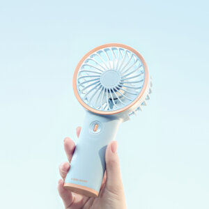 Mini ventilador portátil de mano y de escritorio con diseño en colores pastel