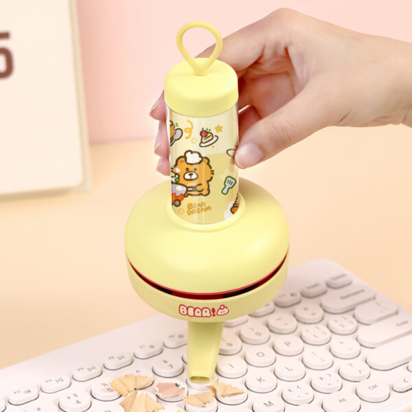 Cute Desktop Mini Vacuum Cleaner with Cartoon Design USB Rechargeable