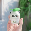 Cute panda-shaped portable mini fan with USB charging