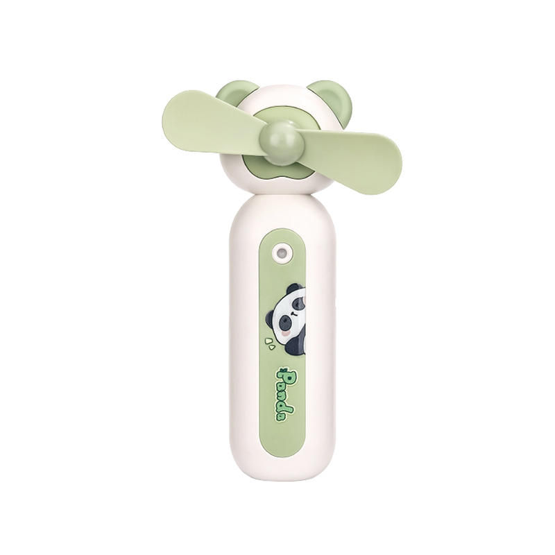 Ventilador de mano de animal lindo con spray de niebla - diseños de panda, cachorro y gatito