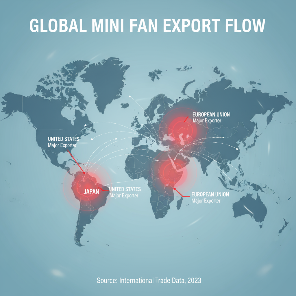 Global distribution of mini handheld fan manufacturers