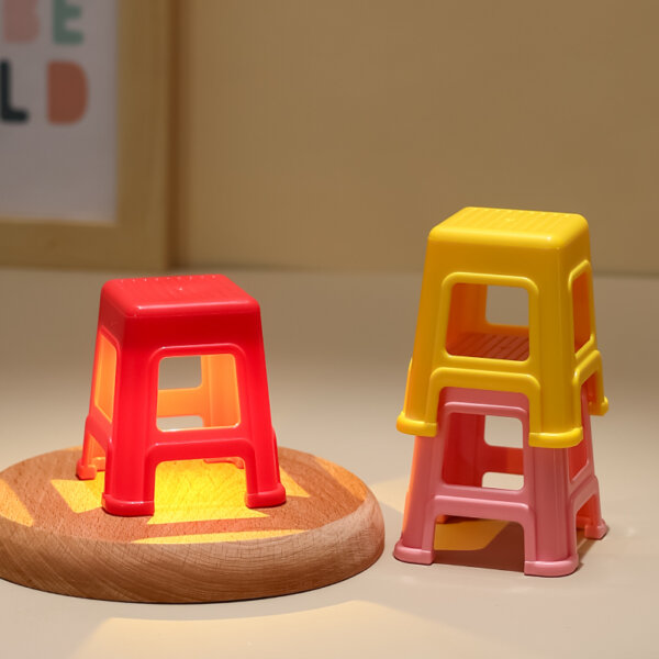 Mini stool night light USB rechargeable soft bedside lamp