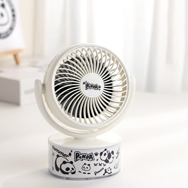 Fun Desk Fan | Creative Panda USB Rechargeable Mini Portable Desktop Fan