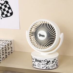 Penggemar meja sing nyenengake | Kreatif panda global nggabungake penggemar desktop portebel mini