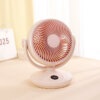 Minimalist pastel desktop fan with adjustable tilt angle