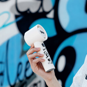 Ventilador de mano de alta velocidad | Ventilador de refrigeración portátil recargable USB Panda con pantalla digital