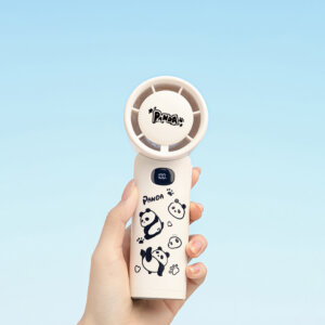 Ventilador de mano de alta velocidad | Ventilador de refrigeración portátil recargable USB Panda con pantalla digital
