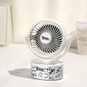 Penggemar meja sing nyenengake | Kreatif panda global nggabungake penggemar desktop portebel mini