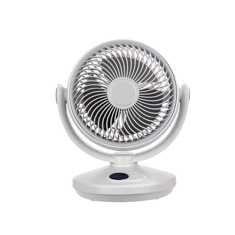 Minimalist pastel desktop fan with adjustable tilt angle
