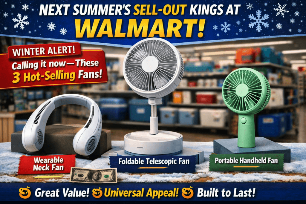 Winter Alert! I bet five bucks—these 3 fans will be the summer "out of stock kings" at Walmart next year!