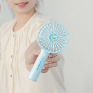 Cute diving duck handheld fan with USB rechargeable design, portable cartoon cooling fan 9182Y on desk
