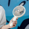Panda creative high-speed handheld fan with large fan head, USB rechargeable portable cooling fan JAF38P held in hand