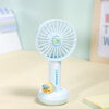 Cute diving duck handheld fan with USB rechargeable design, portable cartoon cooling fan 9182Y on desk
