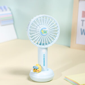 Cute diving duck handheld fan with USB rechargeable design, portable cartoon cooling fan 9182Y on desk