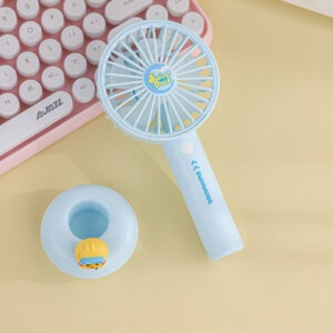 Cute diving duck handheld fan with USB rechargeable design, portable cartoon cooling fan 9182Y on desk