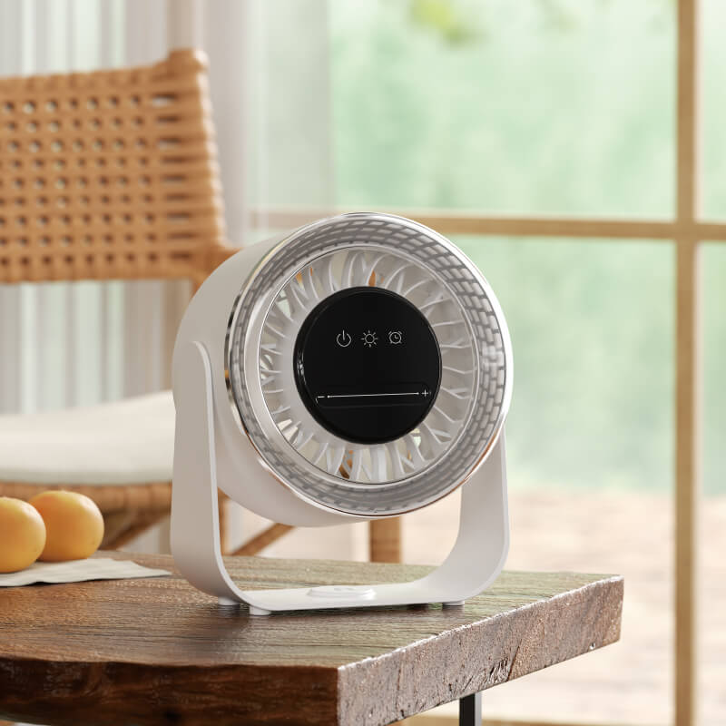 Quiet Bedroom Desk Fan with Night Light - Bedside Peaceful Sleep Scene