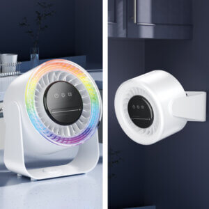 Quiet Bedroom Desk Fan with Night Light - Bedside Peaceful Sleep Scene