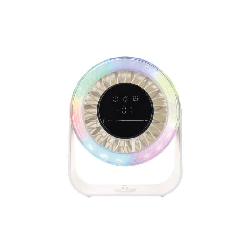 Quiet Bedroom Desk Fan with Night Light - Bedside Peaceful Sleep Scene