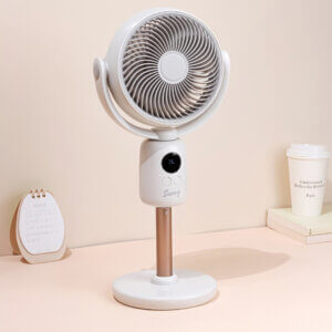3 Height Adjustable Portable Wireless Rechargeable Floor Fan - Smart Digital Display Strong Airflow Circulation JAF18